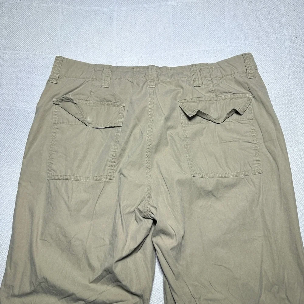 Polo Ralph Lauren Cargo Pants Men 34x32 Roll Up Leg Outdoors Hiking Tan Khaki